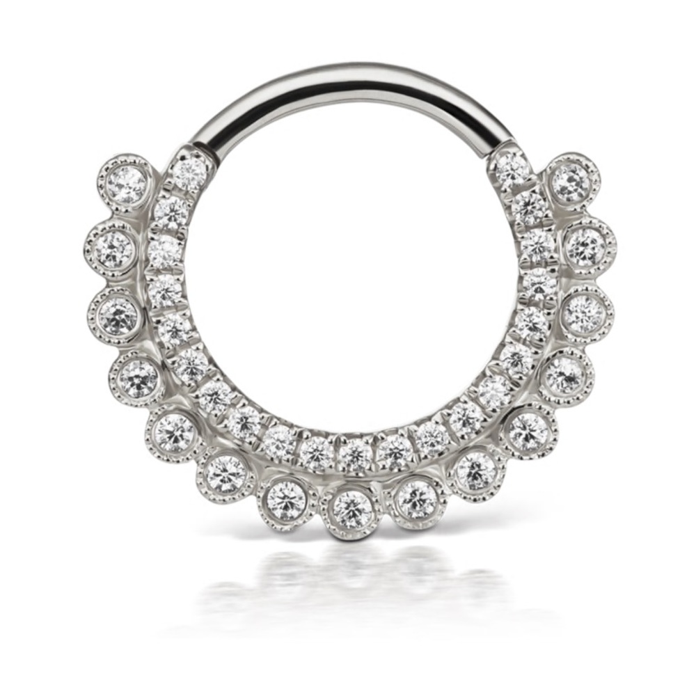 Maria Tash Cubic Zirconia Apsara Hoop for Daith or
